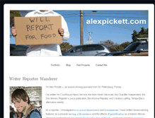 Tablet Screenshot of alexpickett.com